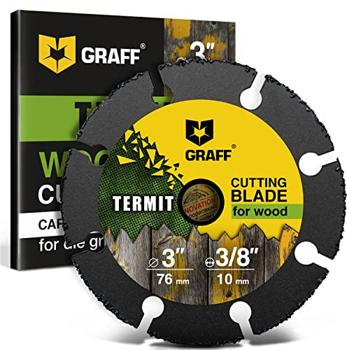 GRAFF Termit 76mm Mola da Taglio per Legno e Plastica Legno Laminato Cartongesso - Carbide Multi Wheel per Smerigliatrice Angolare - Disco da Taglio Legno 76 mm