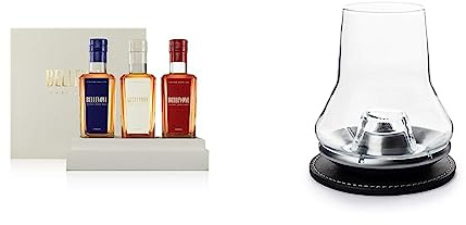 BELLEVOYE - Whisky Triple Malt - Coffret Degustation Whisky - Découverte - 3 x 20 cl de Whisky Français & PEUGEOT- Coffret Dégustation Whisky - Verre à Whisky + Socle Rafraîchissant + Sous-Verre
