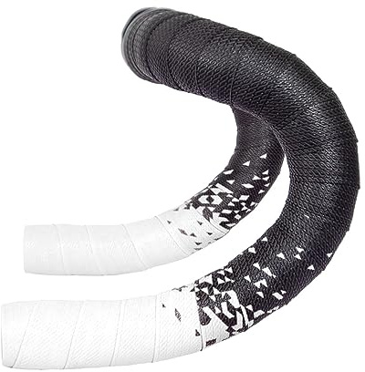 Lywencom Bike Handlebar Tape,Comfortable Non-slip Damping Sweat Breathable Delicate Touch Gradient EVA Foam self-adhesive, with 2 Bar Plugs,Cycling Bar Wraps(white)