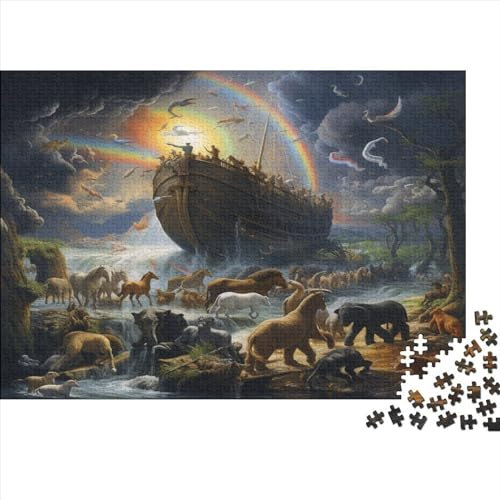 Arca Rompecabezas De Madera | Juego De Desafío Cerebral Y Fauna Entretenimiento para Adultos Y Adolescentes | Pon A Prueba Tu Ingenio | Juego De Puzzle 1000pcs (75x50cm)