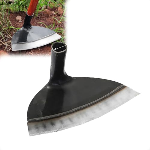 Zappetta per erbacce da giardinaggio in acciaio per impieghi gravosi, zappa da giardino a testa cava in acciaio inox, zappetta per erbacce da giardino, attrezzi da giardino (28.5cm)