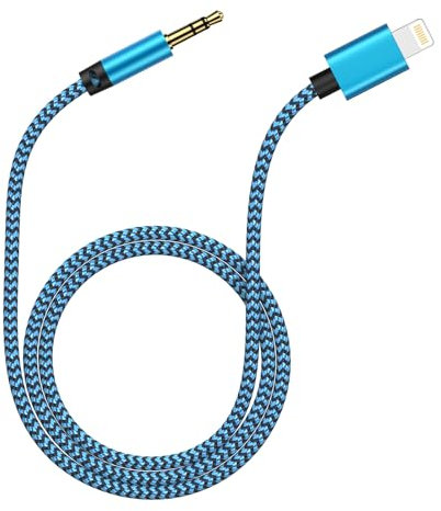 Aux Cable for iPhone in Car ,3.5mm Jack Aux to Lightning Cable for iPhone 14/14 Pro/14 Pro Max/14 Plus/13/12 Mini/11/11 Pro/XS/XR/X/8/7 Aux Cord Audio Aux Lead for Car Stereo/Headphones/Speaker.