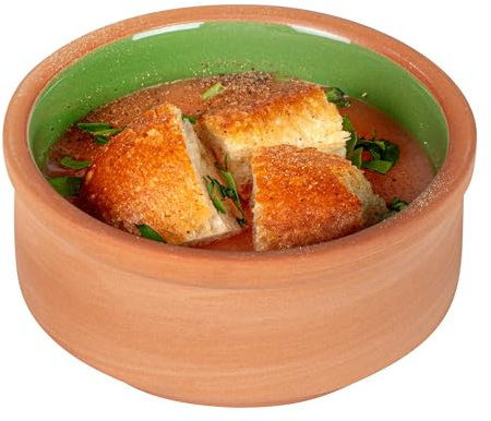 Restaurantware Terracotta Cazuela Bowls 10 Pack of 3 oz Durable Rustic Serving Dish Glazed Oven-Safe Bowl Freezer-Safe Tapas Dish Microwave-Safe Dishwasher-Safe