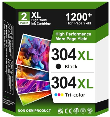 SUNPRINTZ 304XL Cartuchos de Tinta Remanufacturado para Tinta HP 304 XL, 304 XL Negro y Color para HP Envy 5030 5020 5010 5032 5000 Deskjet 2630 2632 2633 3700 3720 3730 3750 3760 3762 Impresora