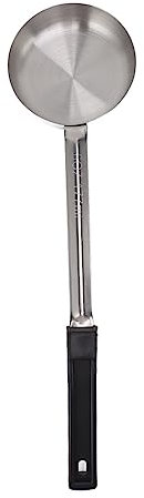 ANKROYU Stainless Steel Sauce Spoon, Pizza Spread Sauce Spoon, Kitchen Cooking Spoon, Pizza Spread Measuring Spoon, Soup Spoon for Kitchen Cooking (Black 6oz (Scoop Without Holes))