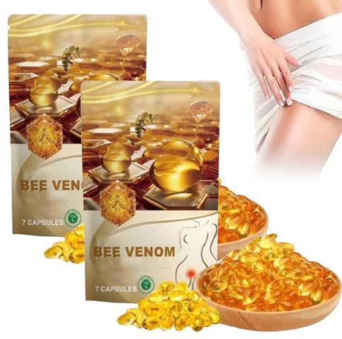 Capsule di olio di zenzero del veleno d'api, capsule vaginali naturali di riparazione vaginale, veleno d'api, capsule di veleno d'api per la perdita di peso (2 bustine)
