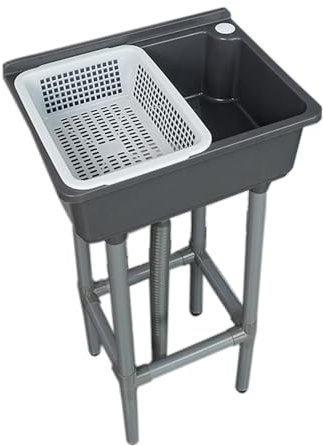 XRB2050 Lavello da Cucina, 43x32x83 cm / 17x12x33 Pollici Lavandino da Esterno, Lavello Autoportante per Cucina Caffè Garage Lavanderia Giardino Esterno B