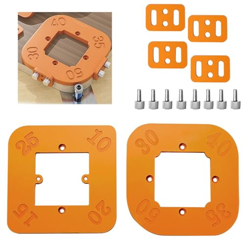 YushengTai Lot de 2 gabarits de fraisage pour défonceuse R10-R50, gabarits de radis, gabarits de fraisage pour défonceuse, gabarits de fraisage pour rayon d'angle, dispositif rapide pour le travail du