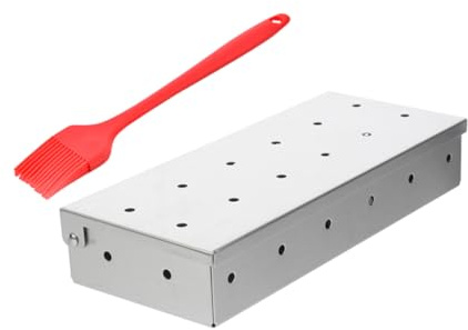 Toyvian Juego de Ahumador Inoxidable para Barbacoa 2 Piezas Accesorios para Parrilla para Cocinar al Aire Libre Fáciles de Limpiar y Usar