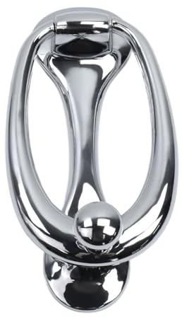 Oval Door Knocker, Chrome, 5.8x3 Inch, 1Pc