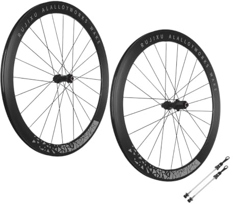 Road Bike Hjul 700C 36T Ratchet Hjulset 100mm Framhjul/135mm Bakhjul Nav QR Center-lock-skivbromsar Kompatibel Frikoppling For 7-12-delade Cyklar(Gray,40mm)