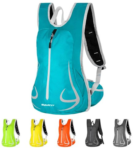 EULANT Wasserdicht Laufrucksack 15L,Klein Skirucksack,Kleiner Wanderrucksack,Fahrrad Rucksack,Leicht Sport Rucksack für Skifahren Camping Bergsteigen Radfahren Joggen Einkaufen Schule, Blau