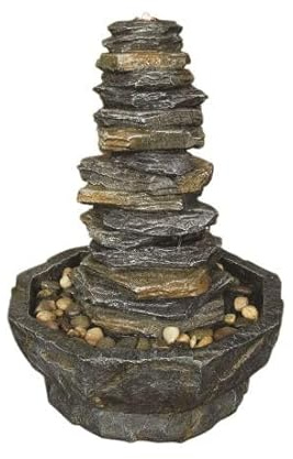 Aqua Creations Stacked Slate Monolith Rock Effect Mains Power Water Feature