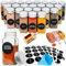 Deco haus® Gewürzgläser eckig mit Schraubkappe 24er Set [+Etiketten & Streueinsatz] - Gewürzdosen Set Glas - Gewürzbehälter Spice Jars - Gewürze Aufbewahrung - Gewürz Organizer Gewürzaufbewahrung