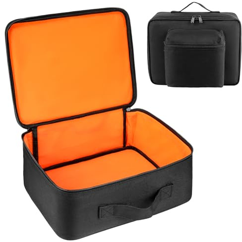 LEFOR·Z Air Compressor Carrying Bag Protective Case Compatible with DEWALT DCC020IB 20V Max Tire Inflator/Dewalt DCC18N-18V with Battery and Charger Pocket(Black)