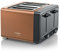 Bosch DesignLine Plus TAT4P449GB 4 Slot Stainless Steel Toaster with variable controls - Copper