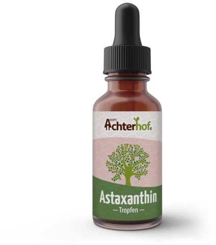 Astaxanthin Tropfen 50ml | mit 6 mg Astaxanthin und 6 mg Vitamin E | Vitamin E trägt dazu bei, die Zellen vor oxidativem Stress zu schützen | vom Achterhof
