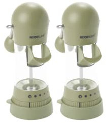 Kochblume Gewürzmühle mit Silikon-Auffangkappe 2er Set | ergonomische Hebelfunktion | Keramikmahlwerk | 5 verschiedene Mahlgrade | Füllkappe und Silikonfuß | Farbe: taupe