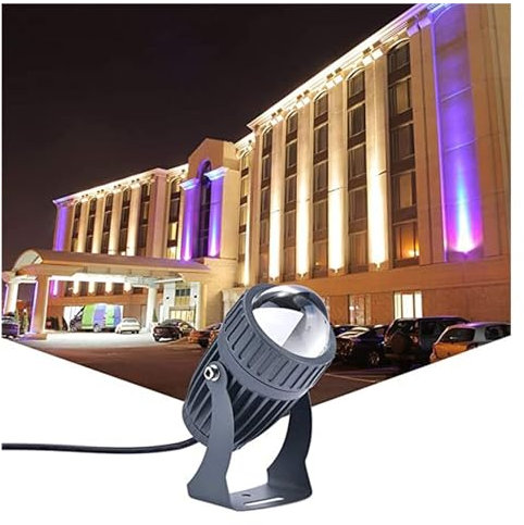 Faretti LED Esterno Incasso - 10W Proiettori a LED a Lungo Raggio, Faretto impermeabile IP67, faretto a LED, proiettore a fascio stretto, illuminazione paesaggistica ( Color : Yellow , Size : 110-230V