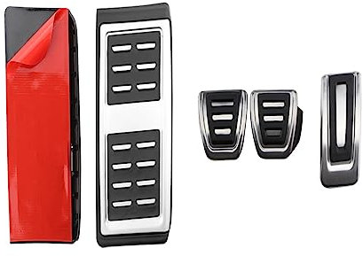 Auto Pedale Für Cupra Für Formentor 2020 2021 2022 2023 Auto Pedale Beschleuniger Gas Brems Fußstütze Edelstahl rutschfeste Pedal Abdeckung Bremspedal Pads(MT Style B)