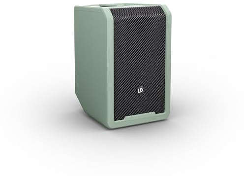 LD Systems ANNY 8 Enceinte Portable de sonorisation Bluetooth alimentée par Batterie avec Table de mixage intégrée Vert