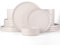 Richmount Nebula Dinner Sets for 6 People, 18-Piece Speckled Dinnerware Stoneware Set, Scratch Resistant, Dishwasher & Microwave Safe, Dining Plates and Bowls Sets, Creamy with Colorful Speckles
