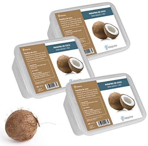 PARAFINA para Manos y Pies PACK 3 x 3000ml - Parafina Rehabilitación Esencia de Coco Antioxidante - Baño Parafina Líquida Hidratante PROFESIONAL - Parafina Manos y Pies Artritis Artrosis 3000ml
