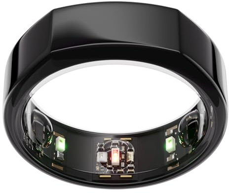 Oura Gen3 Heritage Smart Ring - Size 10, Black | Sleep, Heart Rate and Fitness Tracking Wearable - Up to 7 Day Battery Life - iOS/Android Compatible - Size First with Oura Sizing Kit