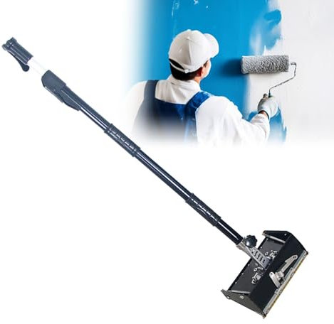 Hydravex Professionelle Trockenbau-Werkzeuge, Flacher Trockenbau-Finishing-Kasten Mit 41,7-64,9-Zoll-Kastengriff, Verstellbares Trockenbau-Klebewerkzeug Aus Aluminiumlegierung,8inch