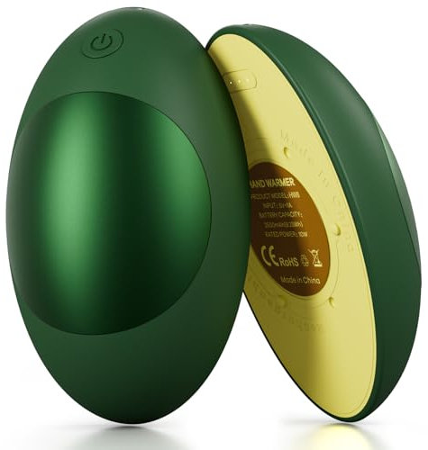 Handwärmer Elektrisch, JEMULICE Elektrischer Handwärmer Wiederverwendbar Aufladbar Taschenwärmer mit 3 Heizmodi, 2er Set 5000mAh Akku, Split-Magnetic, Schnelle Hitze, Warmes Geschenk für Frauen Männer