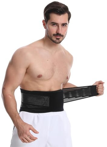 EHRGBK Faja Lumbar para Hombre y Mujer,Cinturón Lumbar con Con 8 Varillas de Soporte,Cinturón Lumbar Ajustable Lumbar para el Deporte Soporte de Espalda Alivia la Espalda (M)