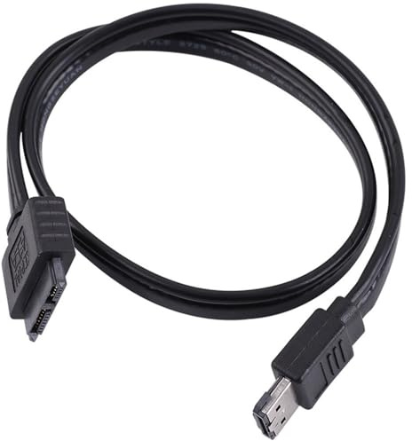 Power eSATA to Slimline SATA 7+6 13Pin Optical Drive Data Cable for 2.5 & 3.5 SATA Hard Drives, 50cm/1.64FT
