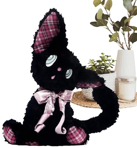 Générique Plush Cat | Cuddle, Cushion, Toy and Animal, Adorable Plush Feline for Family, Friends, Girls, Colleagues, Birthday, Party, Home, Travel, New Year, Bedroom