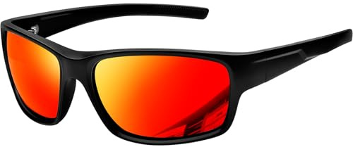 KANASTAL Polarised Sports Sunglasses for Men UV400 | Reinforced Polycarbonate Frame, Anti-Slip Design, Ideal for Driving, Cycling, Running, Fishing, Hiking, Golf, Baseball