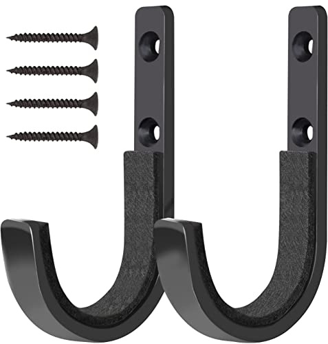 GOHIKING Heavy Duty Wall Mount Gun Racks Gun Hooks Shotgun Hook Rifle Hanger, Felt Lined, Screws Included