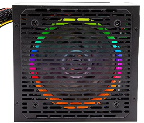 Yeyian Fuente de Alimentación Gaming Raiden 80 Plus RGB Series 500, 12V, 500W, Negro (YFR-45901)