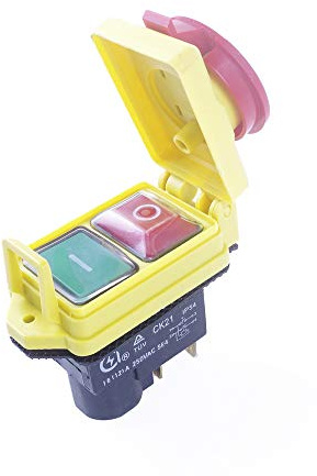 ANGEEK CK21D/IP54 2-Button 250V Momentary Electromagnetic Switch für Maschinen-Sicherungseinschaltanlage