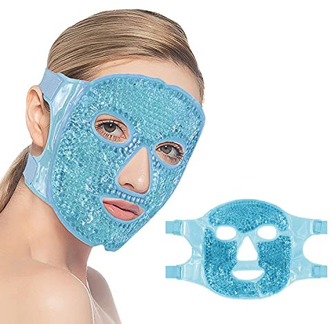 CAM2, maschera rinfrescante per il viso, per gli occhi gonfi e borse, in gel, riutilizzabile (blu)