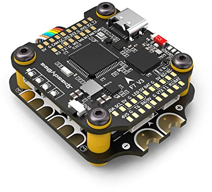V3 F7 Flugregler-Stack 30x30 Drohne FC Stack mit 4in1 50A ESC BL32 Drahtlose Betaflight-Konfiguration, Blackbox, Lötfreien Steckern, WiFi,Bluetooth für 3-6S 4 5 FPV Drohne Cinelifter
