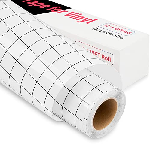 Lya Vinyl Film de transfert pour traceur de film en vinyle - 30,5 x 457,5 cm - Noir - Film de transfert pour traceur Silhouette Cameo - Film de transfert pour décoration de fête