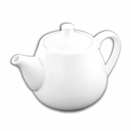 Wilmax - Théière OLIVIA - Théière en porcelaine - Pour le café - Pour le thé - Élégante - Résistante aux rayures - Lavable au lave-vaisselle - Micro-ondable - Ergonomique - Contenance : 1000 ml