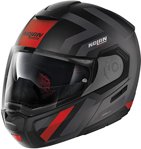 Nolan N90-3 Laneway N-Com Klapphelm (Black Matt/Red,XL (62))