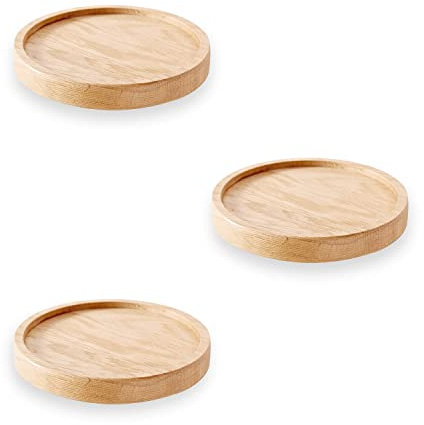 YUE QIN 3 Stück Wandregal Rund Holz Schweberegal Rund Schweberegal mit Schrauben Wandablagen Holz Shelf für einen Blumentopf oder eine Vase schöne Wanddeko (Durchmesser 5.9 Zoll)