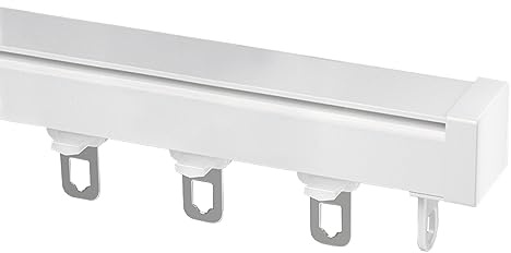 Riel De Cortina Fácil De Instalar, Nanos Pista Silenciosa Vía Recta, Curtain Track Soporte De Riel Montaje En Techo O Pared, Sistemas De Pista De Cortina Para Pérgola Cenador Cortinas Bañera