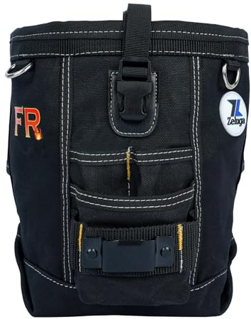 Zeluga 20-335 Heavy Duty Fire Resistant Fabric with Tape Clip Nylon Bolt Bag, Black