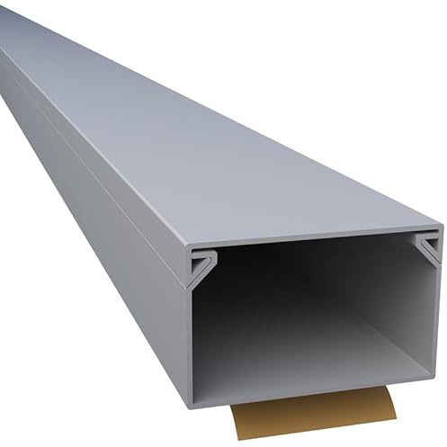 CILSON WDK4025SG 6700260 Kabelkanal Selbstklebend 40x25mm Grau - 1 m / 1000 mm, Viel Platz für Kabel, Schützende Verkleidung