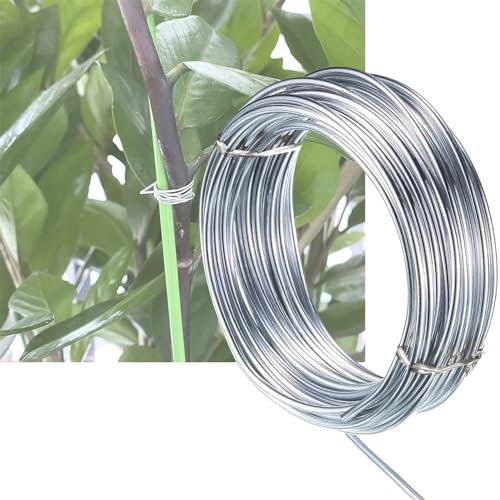 Bindedraht, Verzinkter Draht, 18 Gauge, 1,2 mm dick, biegbarer Metalldraht, verzinkter Bindedraht, massiver Draht, leicht zu schneiden, zum Basteln, für Heimwerkerprojekte, Reparieren von Zäunen (Siz
