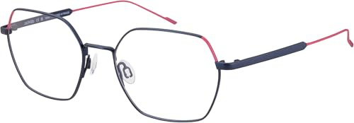 AD LIB Brille mit Sehstärke für Damen optional mit Sonnenbrillentönung oder Blaulichtfilter, Sechseckig, gefertigt aus Titan, Modell: AB3602-52-NV (inklusive Brillenetui) | Gefertigt aus Titan, Navy, optional mit Sonnenbrillentönung oder Blaulichtfilter, inklusive Brillenetui