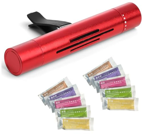 Auto Duft,Lufterfrischer Auto,Auto Duft Innenraum,Autolüftung Aluminium-Aromatherapie 10 Aromatherapie-Sticks verteilen effektiv die Klimaanlage und desodorieren Lüftungsgitter