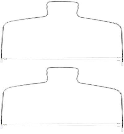 WGFOIP Tagliatorte Regolabile in Acciaio Inossidabile, Affettatrice a Doppio Filo per Accessori da Forno, Comodo per Affettare Torte, Uso Domestico, con Bella Decorazione per